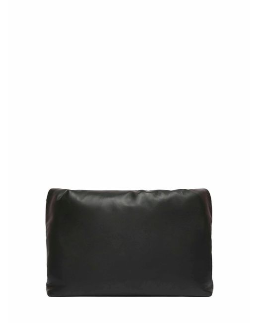 Weekend by Maxmara Black Envelope Clutch Pasticcino Leather Handbags