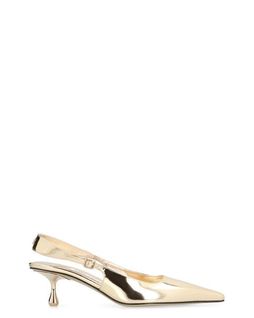 Jimmy Choo Natural Slingback Pumps Amel Cow Hide