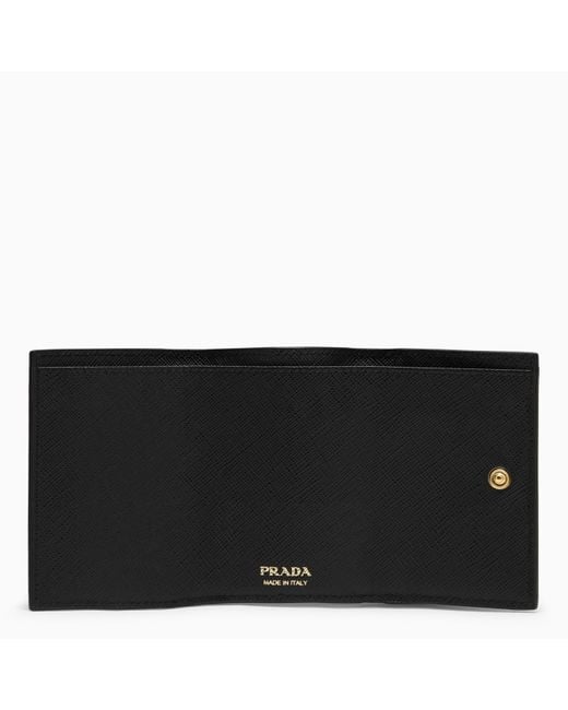 Prada Black Saffiano Leather Small Wallet