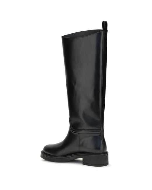 Stuart Weitzman Black Celia Leather Boots