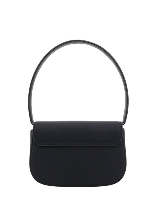 DIESEL Black 1dr-iconic Shoulder Bag In Matte Leather
