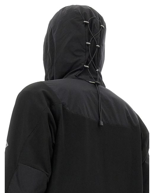 And Wander Black Hooded Jacket Nylon for men