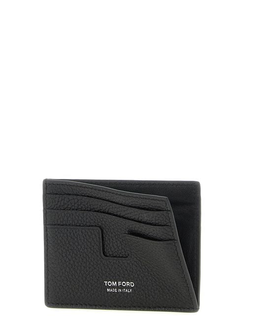 Tom Ford Black Calfskin Cardholder Accessory for men