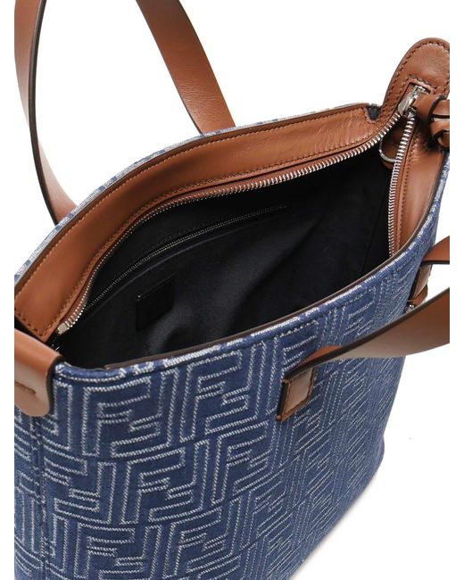 Fendi Blue Ff Small Handbag for men