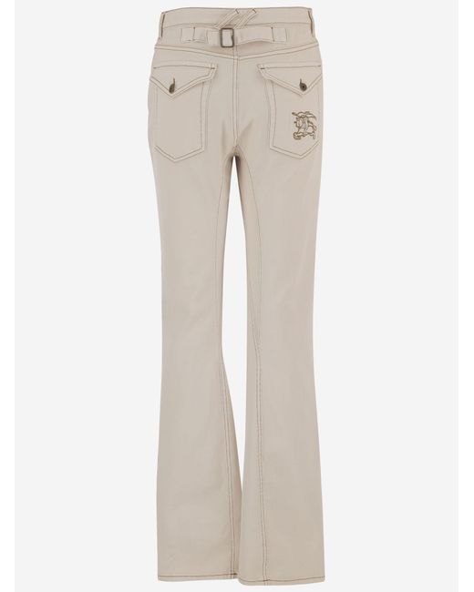 Burberry Natural Cotton Denim Jeans With Logo
