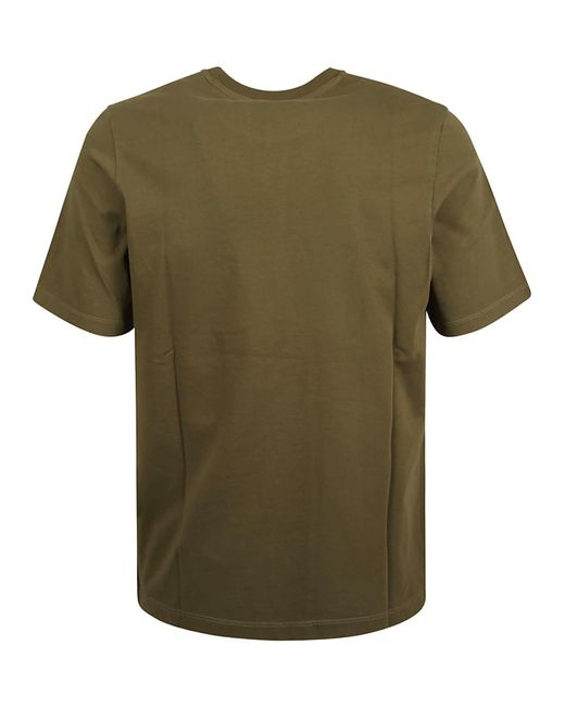 Maison Kitsuné Green Logo Round Neck T-Shirt for men
