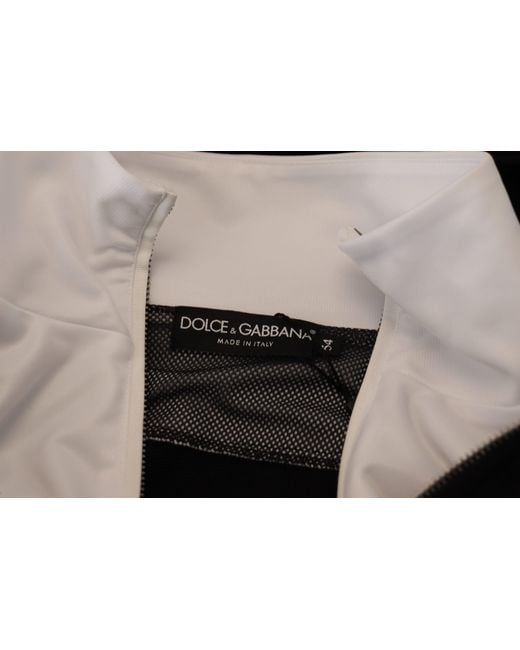 Dolce & Gabbana Black Polyester Hooded Full Zip Jacket Clothing for men