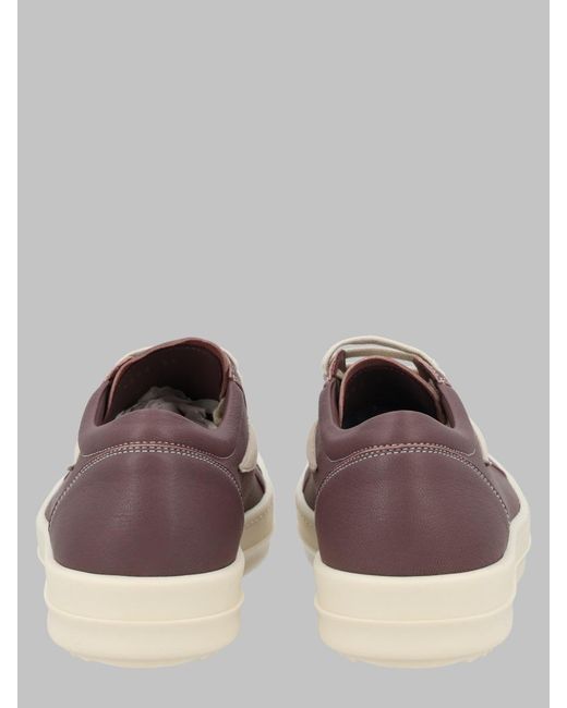 Rick Owens Metallic Sneakers Vintage Leather Trainers