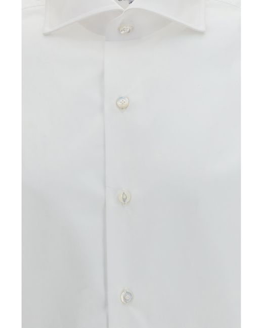 Finamore 1925 White 170 A 2 Tailored Shirt Cotton for men