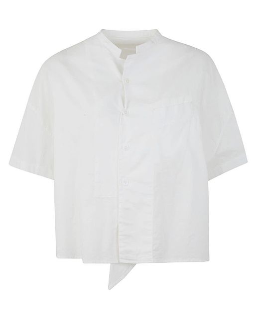 Y's Yohji Yamamoto White N-Half Sleeve Box Shirt