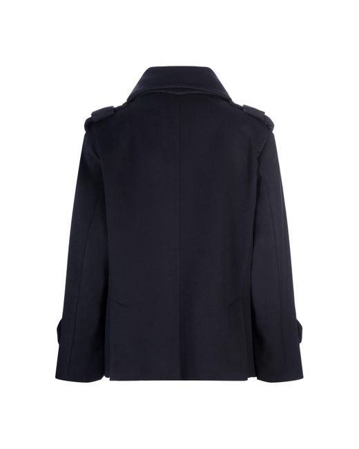 Max Mara Blue Laveno Short Coat