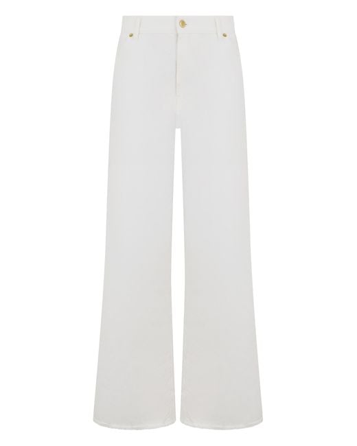 DARKPARK White Wide-Leg Jeans Cotton