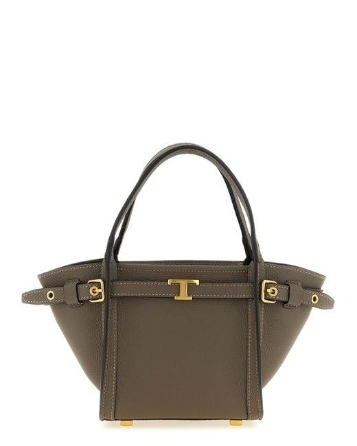 Tod's Metallic Calfskin Tote Bag