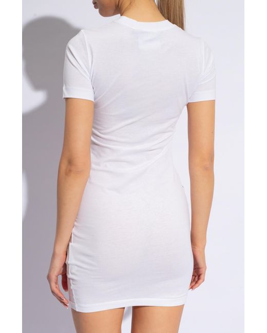 Versace White Printed Dress