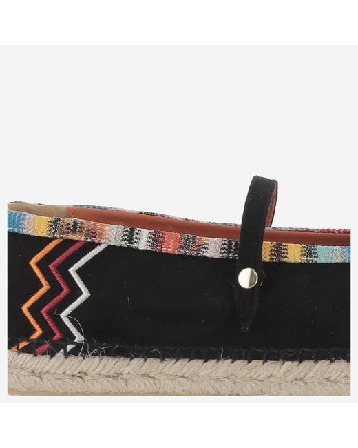 Missoni Black Espadrilles Zigzag Viscose Blend Shoe