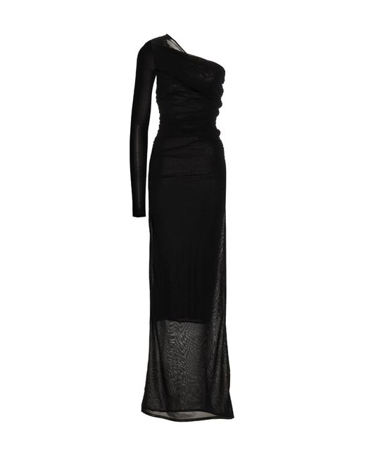 Saint Laurent Black Asymmetric One-sleeve Gown