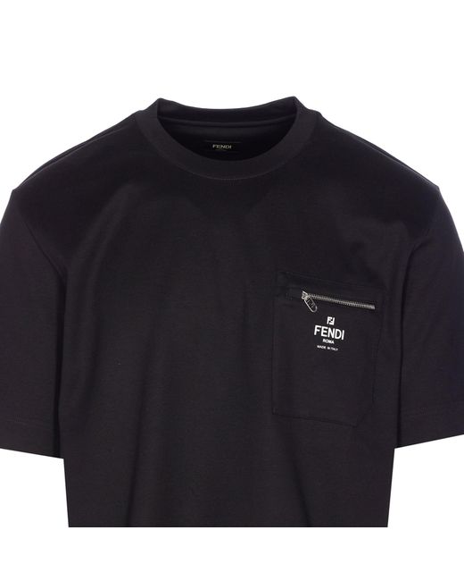 Fendi Black Roma T-Shirt for men