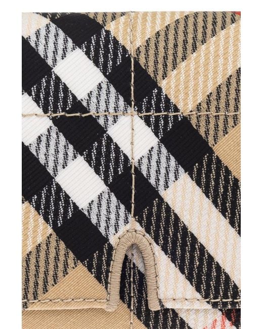 Burberry Vintage Check-Printed Snip Folded Wallet in Natural