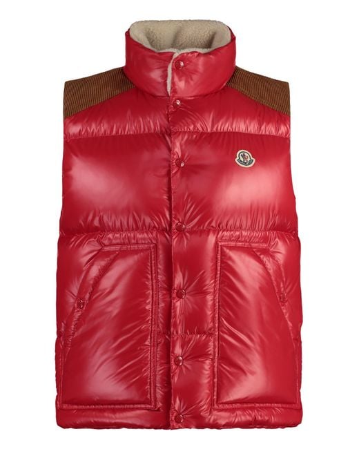Moncler Red Ardeche Bodywarmer Jacket for men