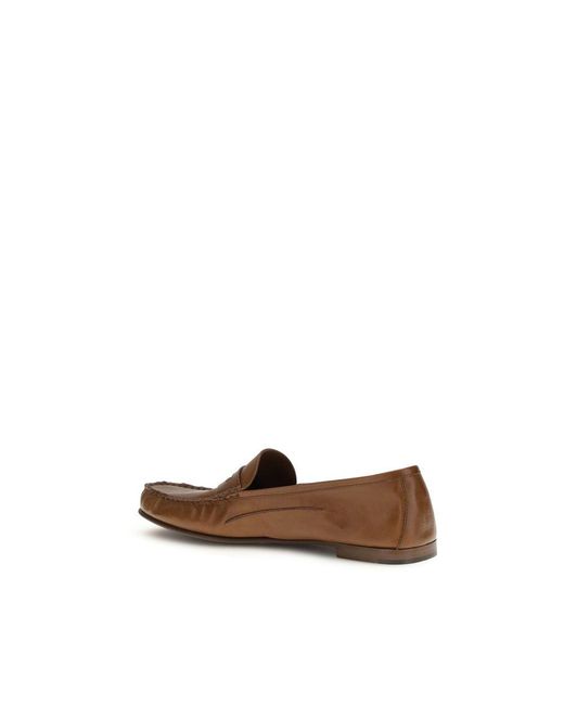 Versace Brown Calf Leather Bos Taurus Slip for men