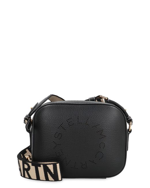 Stella McCartney Black Logo Leather Camera Bag Polyurethane Shoulder