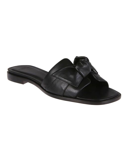Alexandre Birman Black Maxi Clarita Square Flat Sandals
