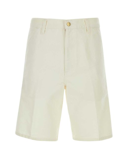 Carhartt White Cotton Single Knee Short for men