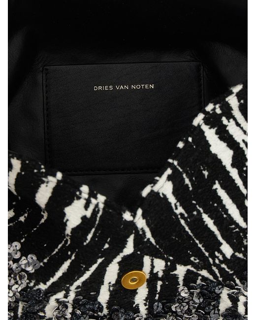 Dries Van Noten Black 'W.L. Clutch