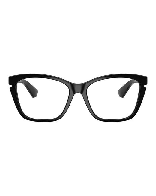 Burberry Black Eyeglasses Square Full Rim, Shiny- Frame And Clear Demo Lens Be2427U3001