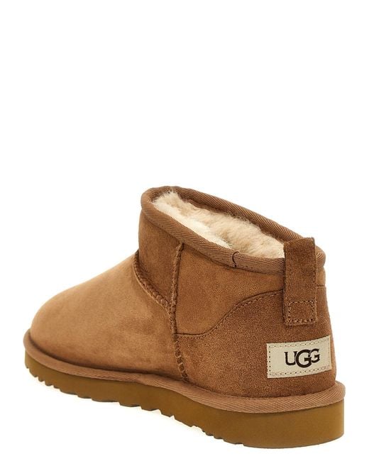 Ugg Brown Classic Ultra Mini Ankle Boots