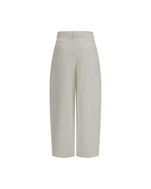Brunello Cucinelli Gray Silk Casual Pants