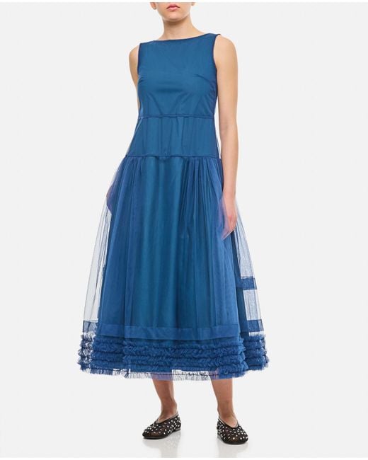 Molly Goddard Blue Nova Midi Dress
