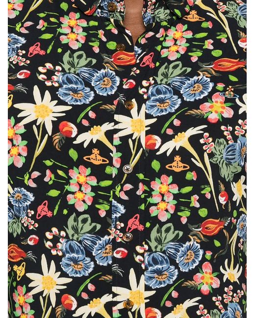 Vivienne Westwood Black Floral-print Shirt for men