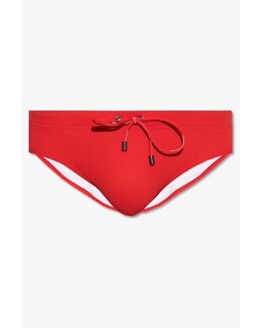 Dolce & Gabbana Red Swimming Briefs for men