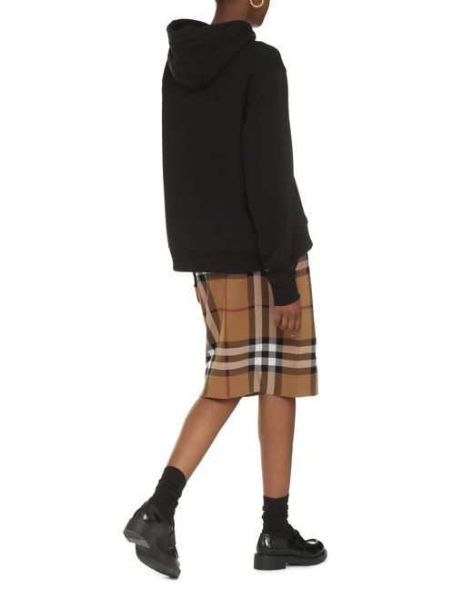 Burberry Black Printed Hoodie Cotton Hoodies