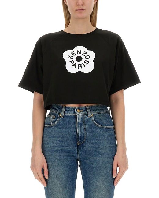 KENZO Black Cropped Fit T-Shirt