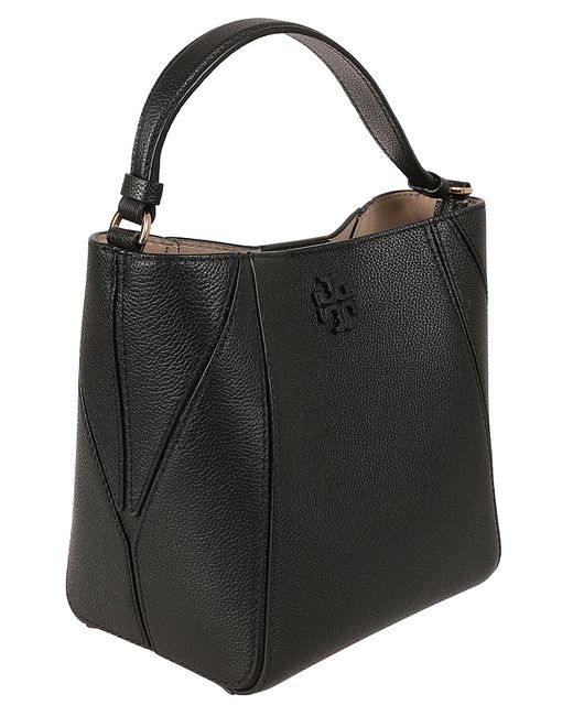 Tory Burch Black Mcgraw Small Bucket Bag