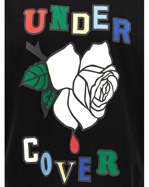 Undercover Black Front Print T-Shirt for men