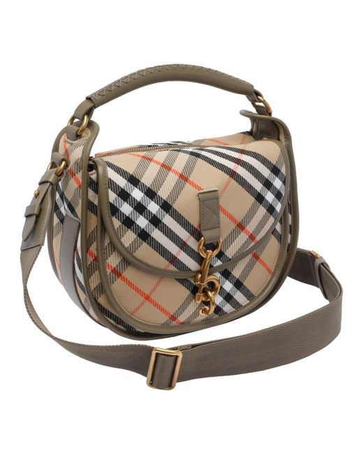 Burberry B Clip Small Handbag in Brown | Lyst