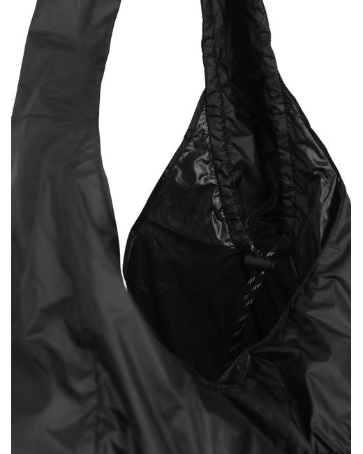 Roa Black Packable Nylon Knot Shoulder Bag for men