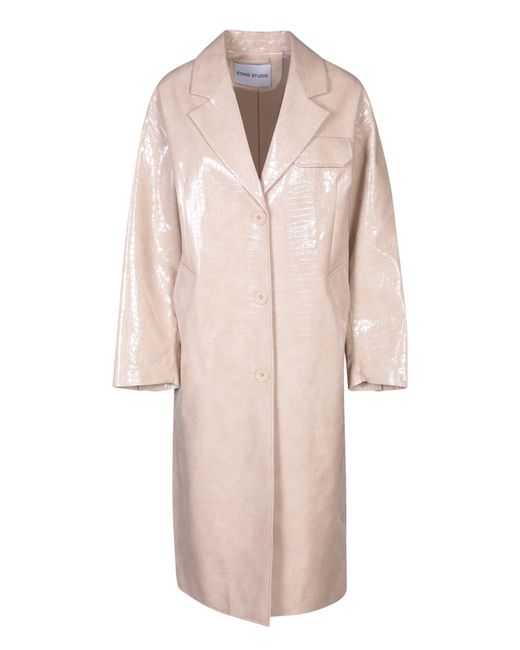 Stand Studio Pink Trench Coats