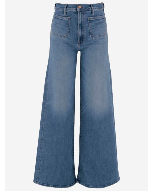 Mother Blue Wide Leg Jeans