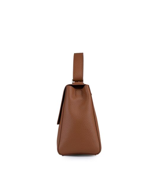 Orciani Brown Sveva Soft Medium Bag