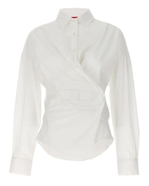 DIESEL White C-siz Shirt, Blouse