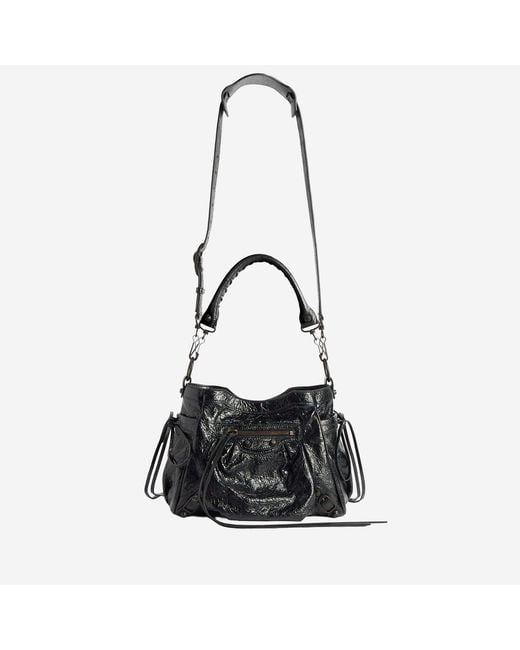 Balenciaga Black Bucket Bag Le City Leather Domesticated Lamb Shoulder