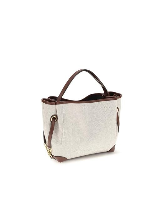Chloé Metallic Beige Fabric Shoulder Bag