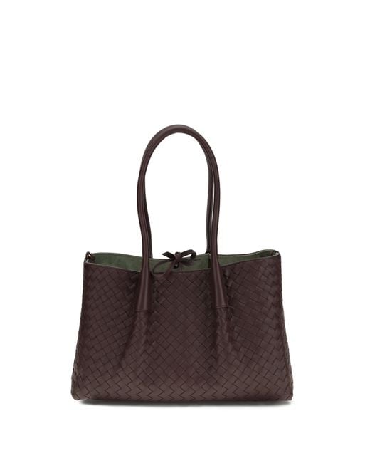Bottega Veneta Brown Tote Bag Pinacoteca Dark Barolo Barolo/Pick-M B Calf Leather Shoulder