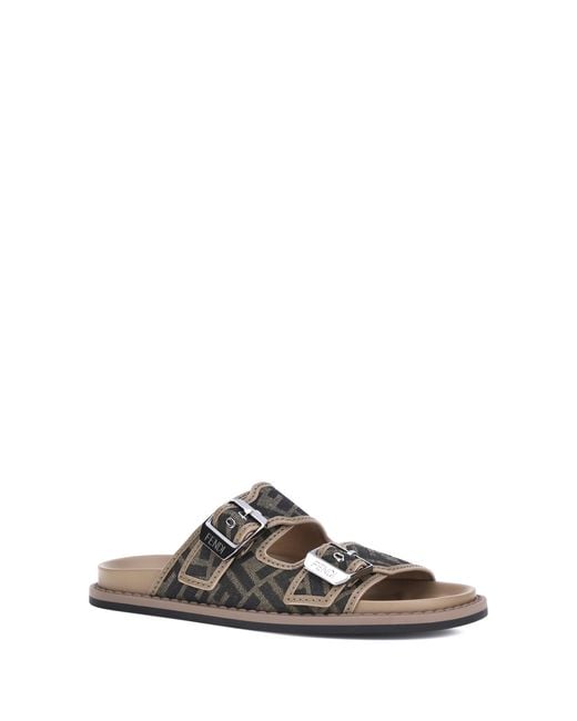 Fendi White Ff Sandals for men