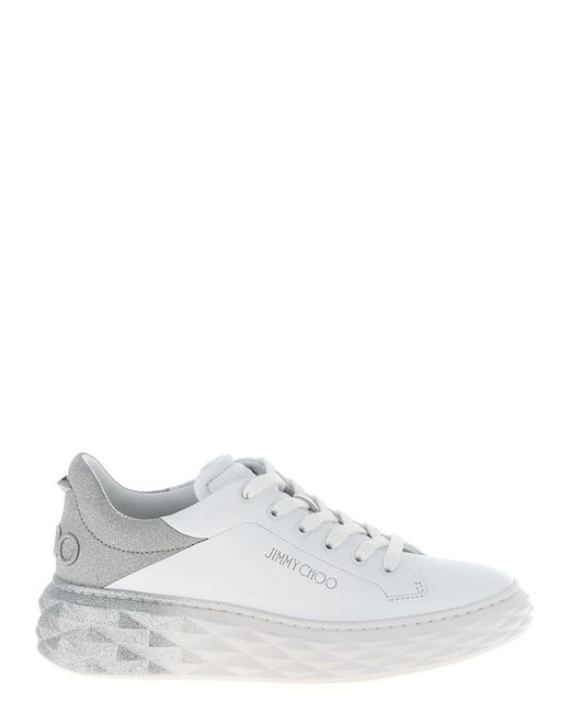 Jimmy Choo White Diamond Maxi F Ii' Sneakers