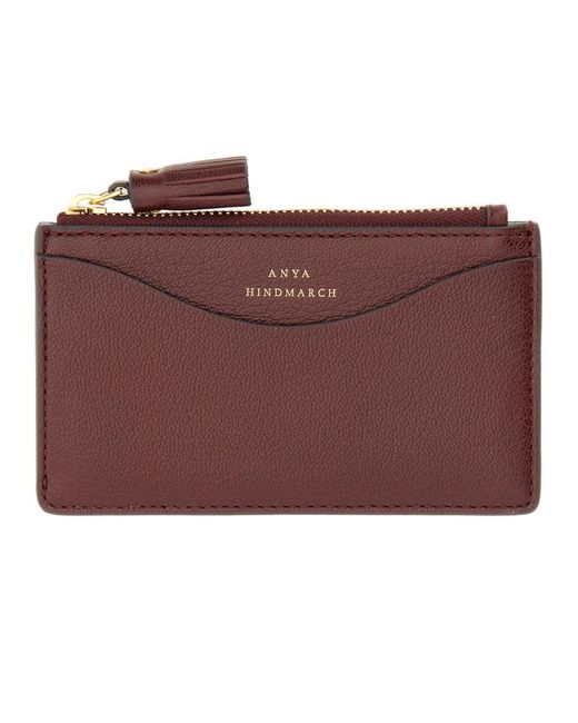 Anya Hindmarch Gray Leather Card Holder